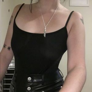 AA black spandex bodysuit